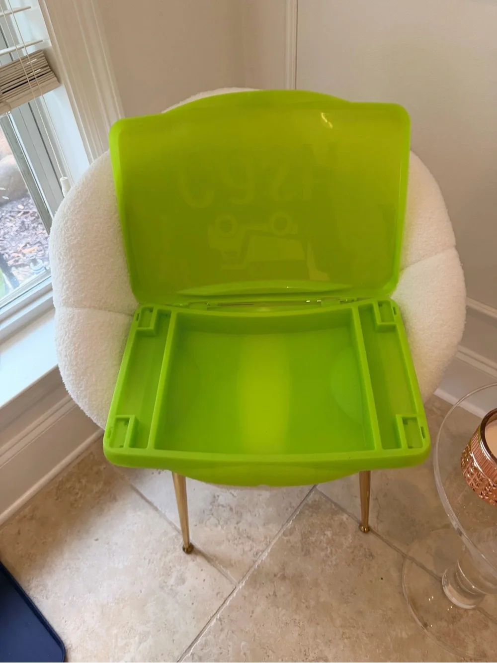 Bright Green Decorative Cash Tray - Home Storage Organizer